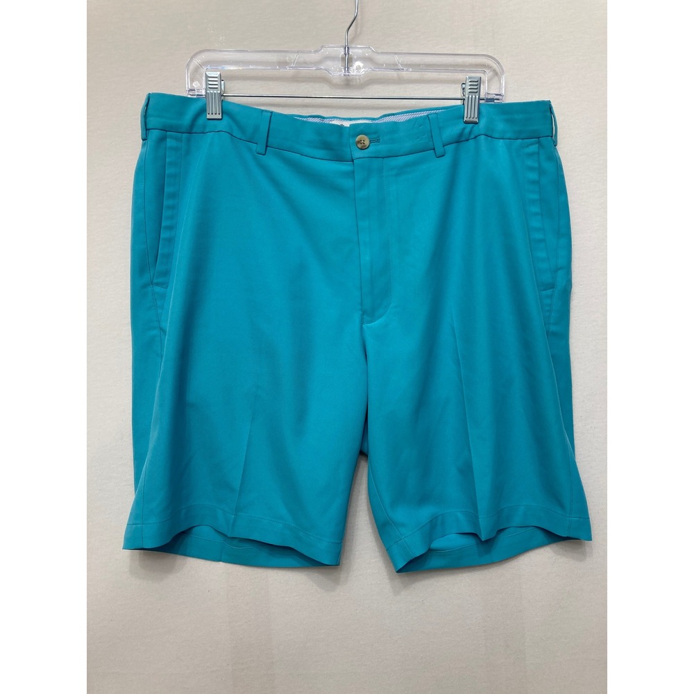 Peter Millar Salem Mens 36 Performance Golf Shorts Reef Blue Turquoise Stretch